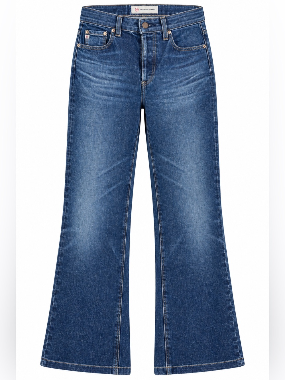 AG Adriano Goldschmied  Kinsley Pop Crop Jeans Size 27 High Rise Kick Flare